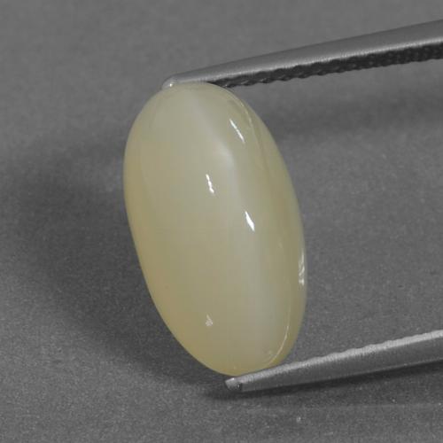 Piedra de Luna Amarillo medio natural de 5.86 ct, Corte Óvalo, Translúcido