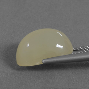 Piedra de Luna Amarillo medio natural de 5.86 ct, Corte Óvalo, Translúcido