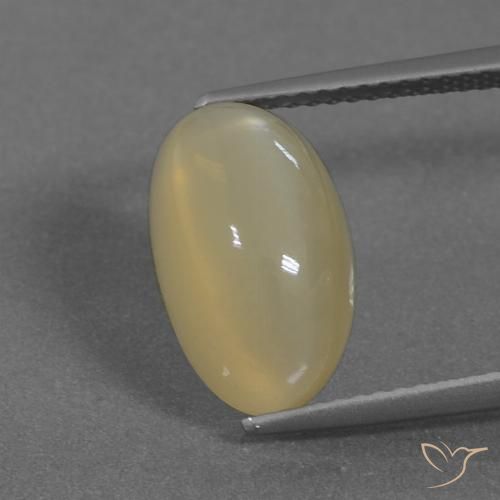 5.26ct Natural Marrón terroso Piedra de Luna, Ovalada, Translúcido