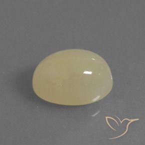 Piedra de Luna Marrón café claro natural de 6.34 ct, Ovalada, Translúcido