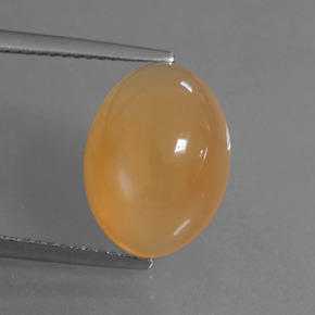 Piedra de luna naranja natural de 6,14 ct, corte óvalo, translúcido