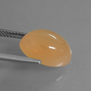 Piedra de luna naranja natural de 6,14 ct, corte óvalo, translúcido