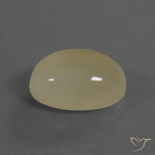 Piedra de Luna Marrón claro medio natural de 11.29 ct, Ovalada, Translúcido