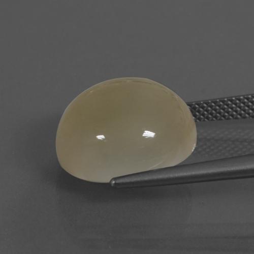 Piedra de luna dorado claro natural de 11,50 ct, corte redondo, translúcido