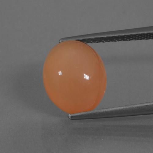 Piedra de Luna Naranja claro natural de 4.51 ct, Corte Óvalo, Translúcido