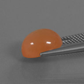 Piedra de Luna Naranja claro natural de 4.51 ct, Corte Óvalo, Translúcido