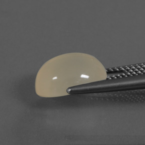 Piedra de Luna Blanco crema natural de 4.18 ct, Corte Óvalo, Translúcido