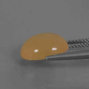 Piedra de Luna Naranja claro medio natural de 4.60 ct, Corte Óvalo, Translúcido