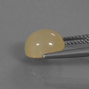 Piedra de Luna Dorado natural de 3.37 ct, Corte Redondo, Translúcido