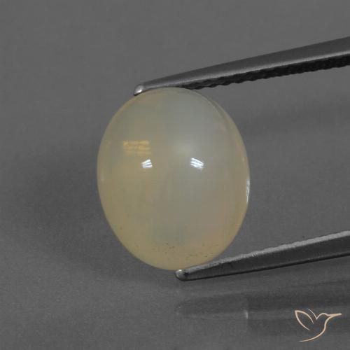 4.81ct Natural Marrón café claro Piedra de Luna, Ovalada, Translúcido