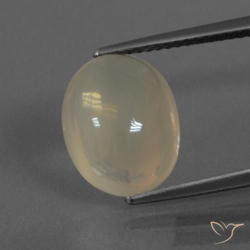 4.87ct Natural Marrón café claro Piedra de Luna, Ovalada, Translúcido