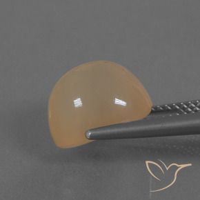 Piedra de Luna Marrón claro natural de 5.95 ct, Ovalada, Translúcido