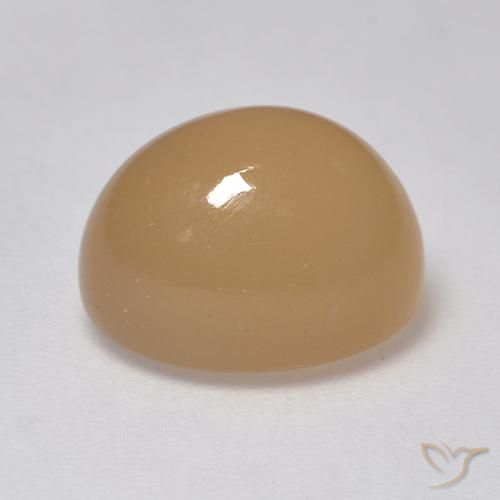 Piedra de Luna Naranja cantaloupe natural de 5.30 ct, Ovalada, Translúcido