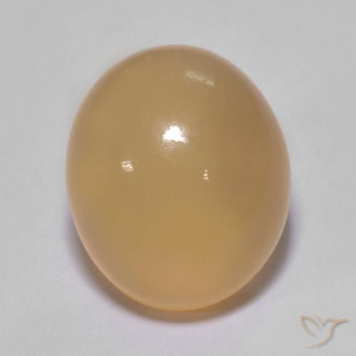 5.01ct Natural Dorado-naranja medio Piedra de Luna, Ovalada, Translúcido