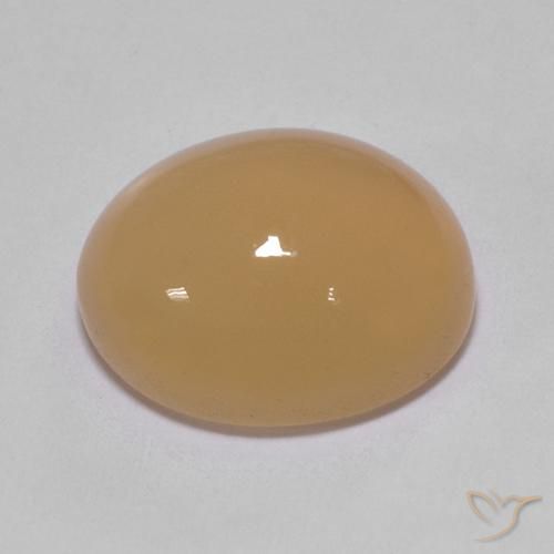 Piedra de Luna Dorado-naranja medio natural de 5.01 ct, Ovalada, Translúcido