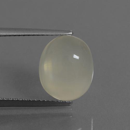 Piedra de luna dorado natural de 4,42 ct, corte óvalo, translúcido