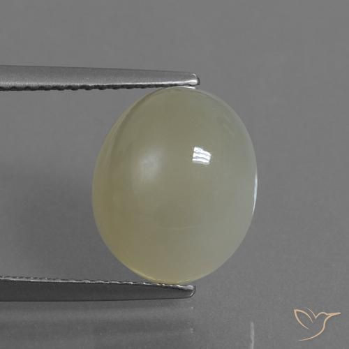 5.44ct Natural Marrón terroso Piedra de Luna, Ovalada, Translúcido
