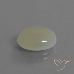 Piedra de Luna Amarillo verdoso natural de 4.28 ct, Ovalada, Translúcido