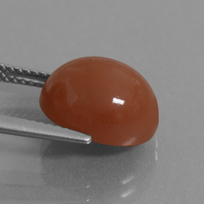 Piedra de luna rojo natural de 6,02 ct, corte óvalo, translúcido