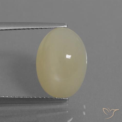 5.63ct Natural Amarillo claro Piedra de Luna, Ovalada, Translúcido