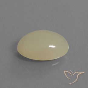 Piedra de Luna Amarillo claro natural de 5.63 ct, Ovalada, Translúcido