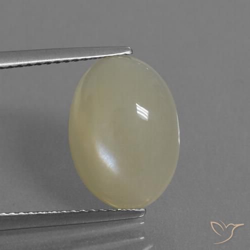 4.67ct Natural Amarillo claro Piedra de Luna, Ovalada, Translúcido
