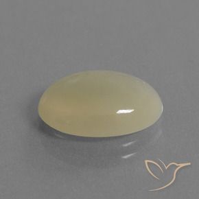 Piedra de Luna Amarillo claro natural de 4.67 ct, Ovalada, Translúcido