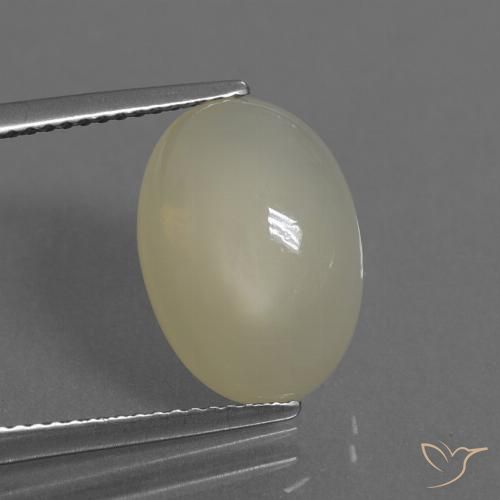 5.67ct Natural Amarillo claro Piedra de Luna, Ovalada, Translúcido