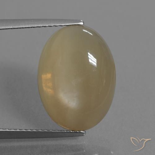 7.18ct Natural Naranja oscuro medio Piedra de Luna, Ovalada, Translúcido