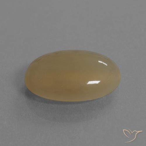Piedra de Luna Naranja oscuro medio natural de 7.18 ct, Ovalada, Translúcido