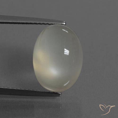 7.56ct Natural Amarillo claro Piedra de Luna, Ovalada, Translúcido