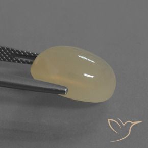 Piedra de Luna Marrón claro natural de 7.08 ct, Ovalada, Translúcido