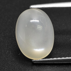 Piedra de luna blanco natural de 2,78 ct, corte óvalo, translúcido
