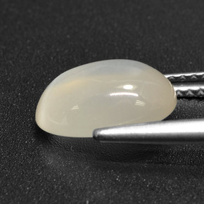 Piedra de luna blanco natural de 2,78 ct, corte óvalo, translúcido