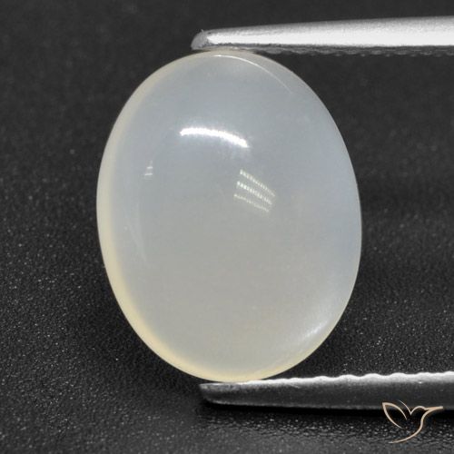 2.89ct Natural Blanco translúcido Piedra de Luna, Ovalada, Translúcido