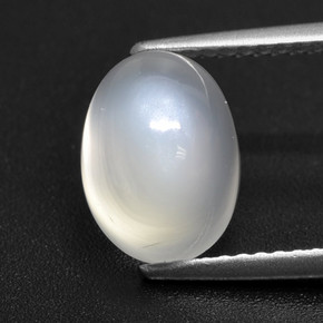 Piedra de luna blanco natural de 3,23 ct, corte óvalo, translúcido