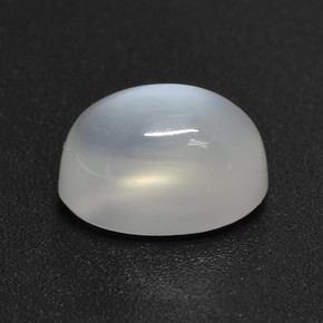 Piedra de luna blanco natural de 3,23 ct, corte óvalo, translúcido