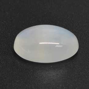 Piedra de luna blanco natural de 3,32 ct, corte óvalo, translúcido