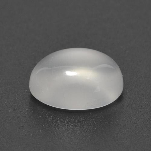 Piedra de luna blanco natural de 3,09 ct, corte óvalo, translúcido
