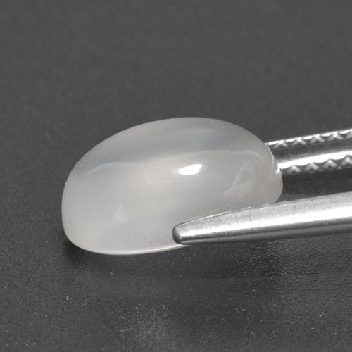 Piedra de luna blanco natural de 3,09 ct, corte óvalo, translúcido