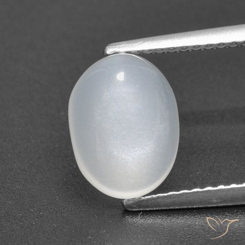 2.31ct Natural Blanco translúcido Piedra de Luna, Ovalada, Translúcido