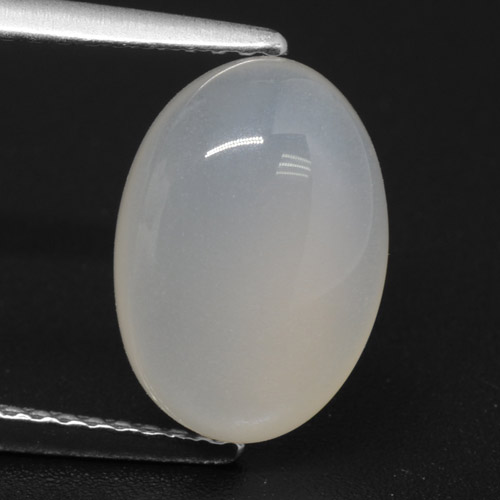 Piedra de luna blanco natural de 3,76 ct, corte óvalo, translúcido