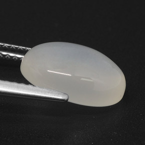 Piedra de luna blanco natural de 3,76 ct, corte óvalo, translúcido