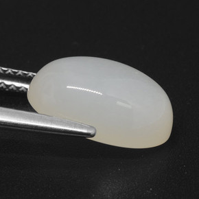 Piedra de luna blanco natural de 3,82 ct, corte óvalo, translúcido