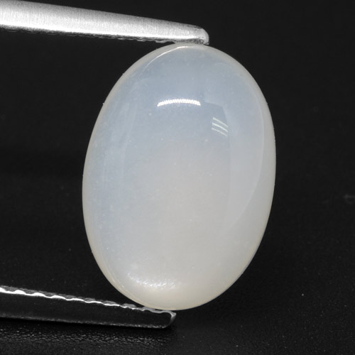 Piedra de luna blanco natural de 3,62 ct, corte óvalo, translúcido