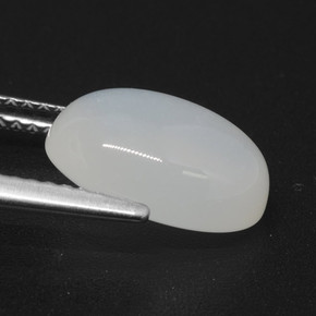 Piedra de luna blanco natural de 3,62 ct, corte óvalo, translúcido