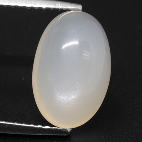 Piedra de luna blanco natural de 4,94 ct, corte óvalo, translúcido