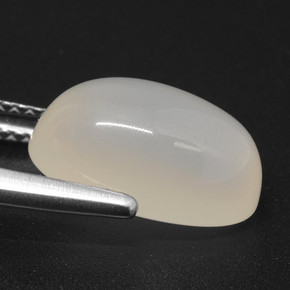 Piedra de luna blanco natural de 4,94 ct, corte óvalo, translúcido