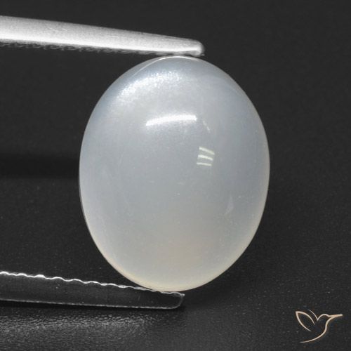 Piedra de luna blanco natural de 4,02 ct, corte óvalo, translúcido
