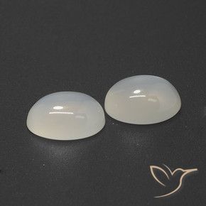Gemas de piedra de luna blanco natural de 5,12 ct, corte óvalo, translúcido